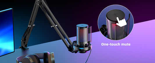 Ampd Audio Gaming USB Microphone With Boom Arm for PC